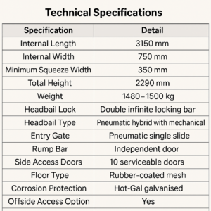 HD 1500 Crush Technical Specifications