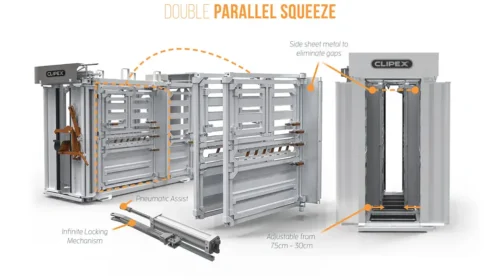 HDX 2000 series cattle crush - Pneumatic Crush Features