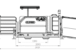 Technical side dimensions and layout drawing of the Clipex Sheep Auto Drafter.