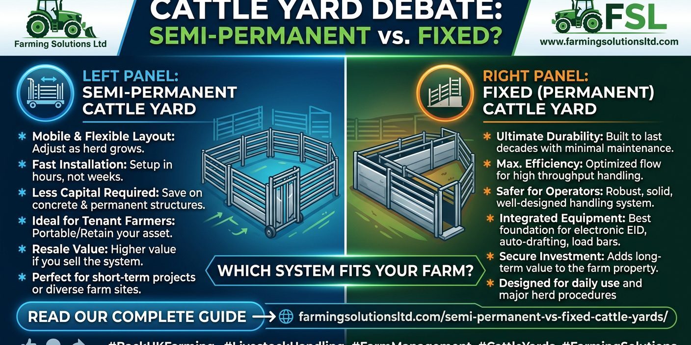 Semi-Permanent vs. Fixed Steel Cattle Yards